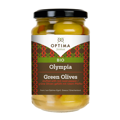 OLYMPIA CHALKIDIKI olives stuffed with peppers, organic
