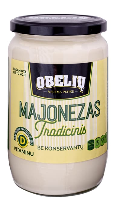 Mayonnaise OBELIŲ, Traditional, 62%, 0.65l