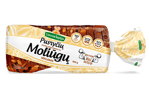 Skrudinamoji PUSRYČIŲ duona su moliūgų sėklomis, 500 g