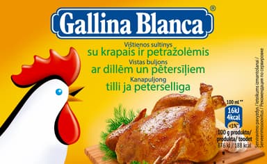 Chicken broth GALLINA BLANCA, with dill and parsley, 8 pcs.