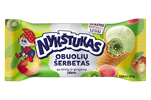 Apple sorbet with kiwi filling NYKŠTUKAS, 120 ml