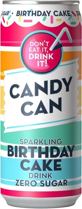 Sparkling refreshing drink CANDY CAN Birthday cake, 0.33 l D