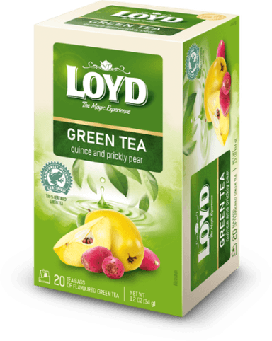 Green tea LOYD, quince and prickly pear flavor, 20 x 1.7g
