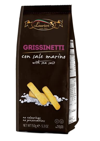 Bread sticks LAURIERI Grissinetti, with sea salt, 150 g