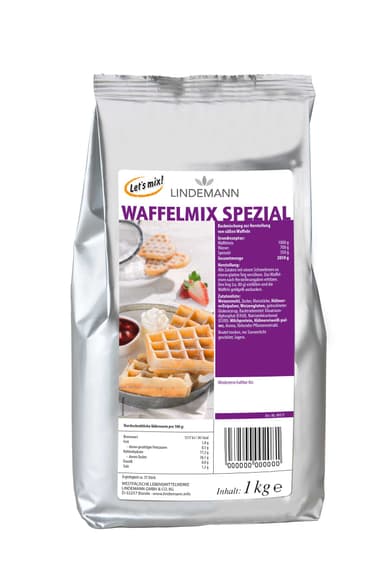 Baking mixture LINDEMANN, for vaffles, 1 kg