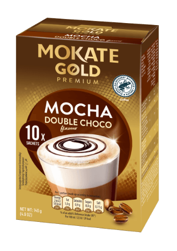 Kavos gėrimas MOKATE Gold Premium double chocolate mocha, 10 x 14g