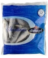 Frozen sardines, whole, 60-115g, without glaze, 1 kg