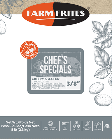Šaldytos bulvytės FARM FRITES Crispy Coated, 10 mm, N, 2268 g