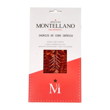 Cured pork sausage CHORIZO IBERICO DE CEBO, sliced