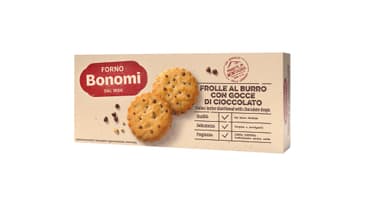 Butter cookies FORNO BONOMI, with chocolate pieces, 150 g