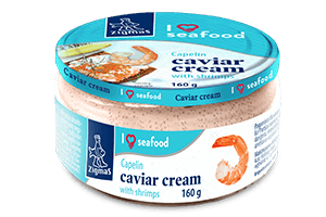 Užtepėlė su atlantinių žuvų ikrais ir krevetėm ZIGMAS, 160g