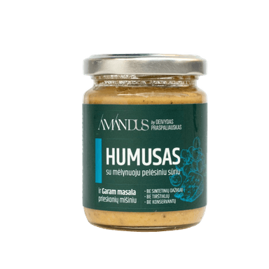 Hummus with blue cheese and Garam Masala spices