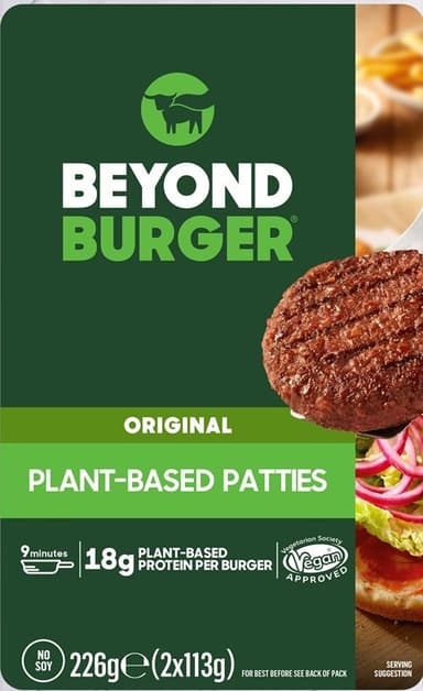 Frozen vegan burgers BEYOND MEAT Beyond Burger, pea base, 2 x 113g