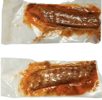 Slow cooked pork ribs in BBQ sauce, ~0.5 kg