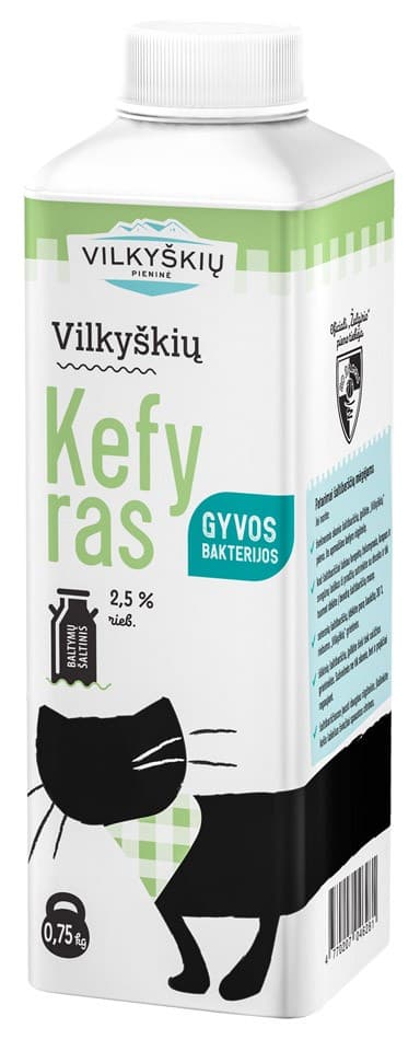 Kefyras VILKYŠKIŲ, 2,5% riebumo, 0,75 l, tetratop