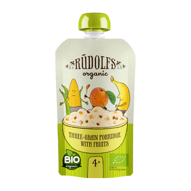 3-grain porridge with fruits, gluten-free, for 4 months and older, organic