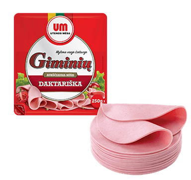 GIMINIŲ virta dešra griežinėliais, 250 g