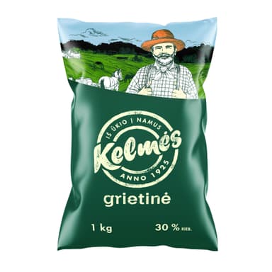 Grietinė KELMĖS, 30%, 1 kg, KLP (M)