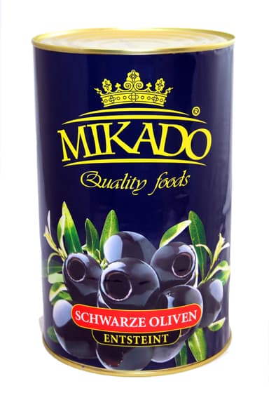 Black olives MIKADO, pitted, 4,1kg/2 kg