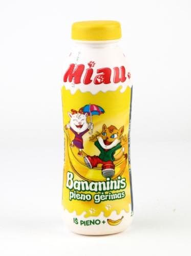 Milk drink MIAU, banana flavor, 2,3%, sterilized, 0,45 l