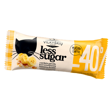 Cream cheese bar caramelized banana flavor 30% of fat "VILKYŠKIŲ LESS