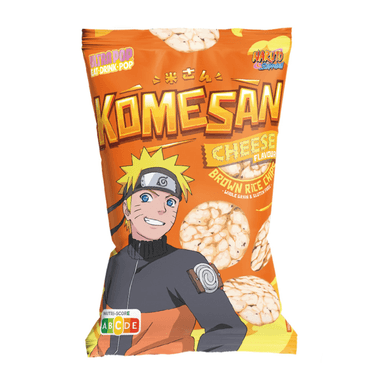 Puffed brown rice crisps with NARUTO CHEESE, gluten-free