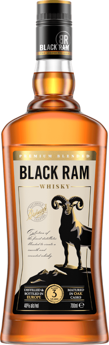 Viskis BLACK RAM, 40%, 0,7 l