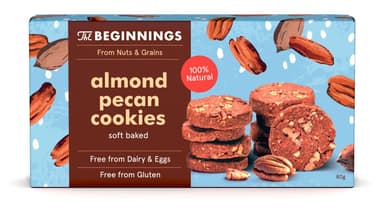 Vegan almond cookies THE BEGINNINGS, with pecan, 80 g