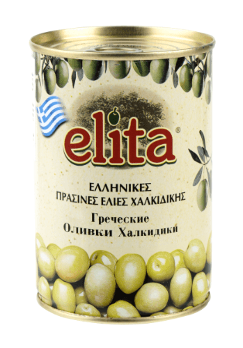 Olives ELITA green, pitted, 360 g/ 190 g