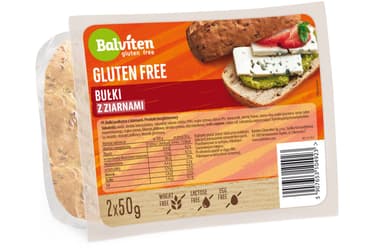 Rolls BALVITEN GLUTEN FREE, with seeds, 2x50 g