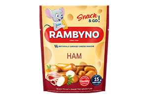 RAMBYNO melted smoked cheese snack with ham 45% 75g
