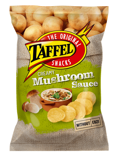 Bulvių traškučiai TAFFEL, grybų padažo skonio, 130 g