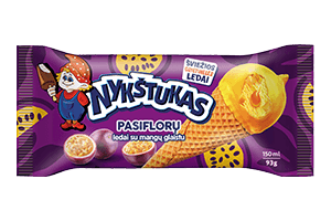 Passion fruit flavored ice cream NYKŠTUKAS 150ml