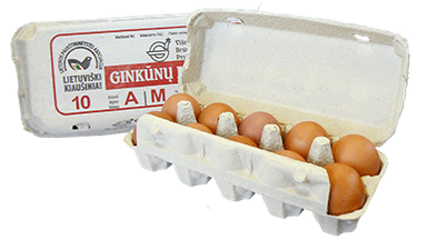 Brown eggs, size M, 10 pcs.