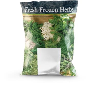 Frozen IQF curly parsley, HERBAFROST, 1-6mm, 1kg