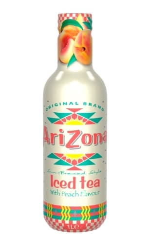 Black tea drink ARIZONA, peaches flavour, 1 l