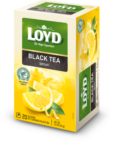 Black tea LOYD, with lemon aroma, 20x1.7g