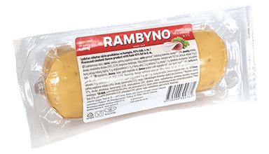 RAMBYNO smoked processed cheese product with ham, 250 g