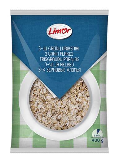 3 grain flakes, LIMOR, 400 g