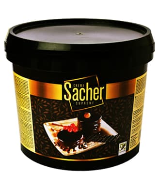 Cacao and Hazelnut glaze SACHER for baking pastry confectionery, 6 kg