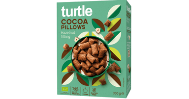 Cocoa dry breakfast cereals with hazelnuts, organic