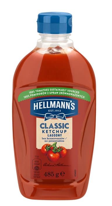 Ketchup, HELLMANNS, Mild, 485g