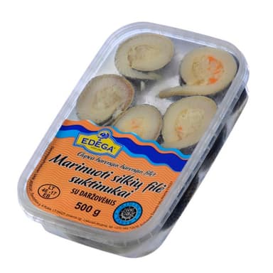 Souse herring rolls with vegetables, 500 g