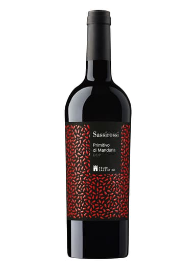 Wine SASSIROSSI Primitivo di Manduria DOP, red, dry, 14%, 0,7l