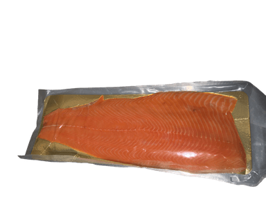 Atlantic salmon fillet, cold smoked, skinless