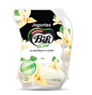 Jogurtas BIFI ACTIVE, su plombyru ir vanile, 2%, 0,9 kg