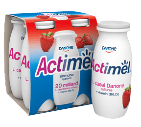 Strawberry-flavored yogurt drink ACTIMEL, 1.5% fat, 400 g