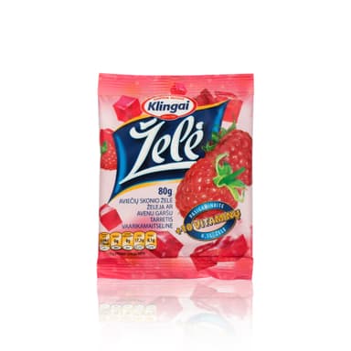 Jelly KLINGAI, raspberry flavour, 80 g