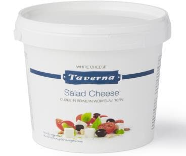 Feta type cheese TAVERNA, in cubes, in brine, 21%, 1,8 kg