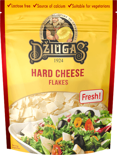 DŽIUGAS cheese grated in chips, 40%, 100g